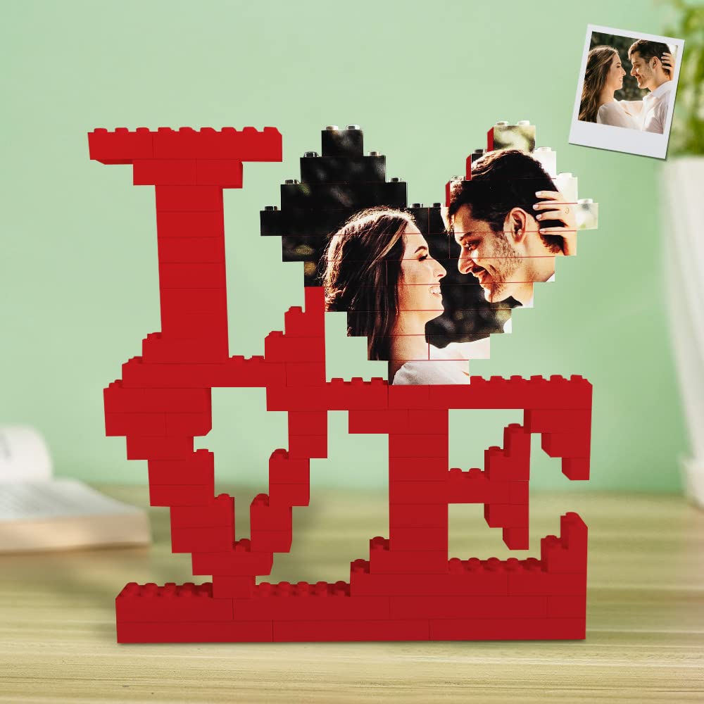 Amazon.com: Smile Lab Custom Building Brick Heart Shaped Photo